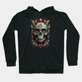 Sugar Skull Dia de los Muertos Mexican Day Of The Dead Tattoo Art Culture Punk Rock Goth Skeleton Hoodie